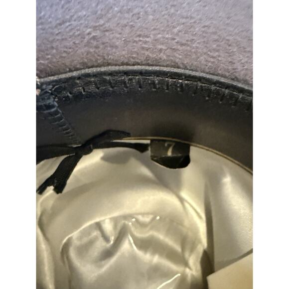 Vintage Dobbs Mens Gray Fifth Ave New York Fedora Hat Size 7 Made in USA - Picture 9 of 9